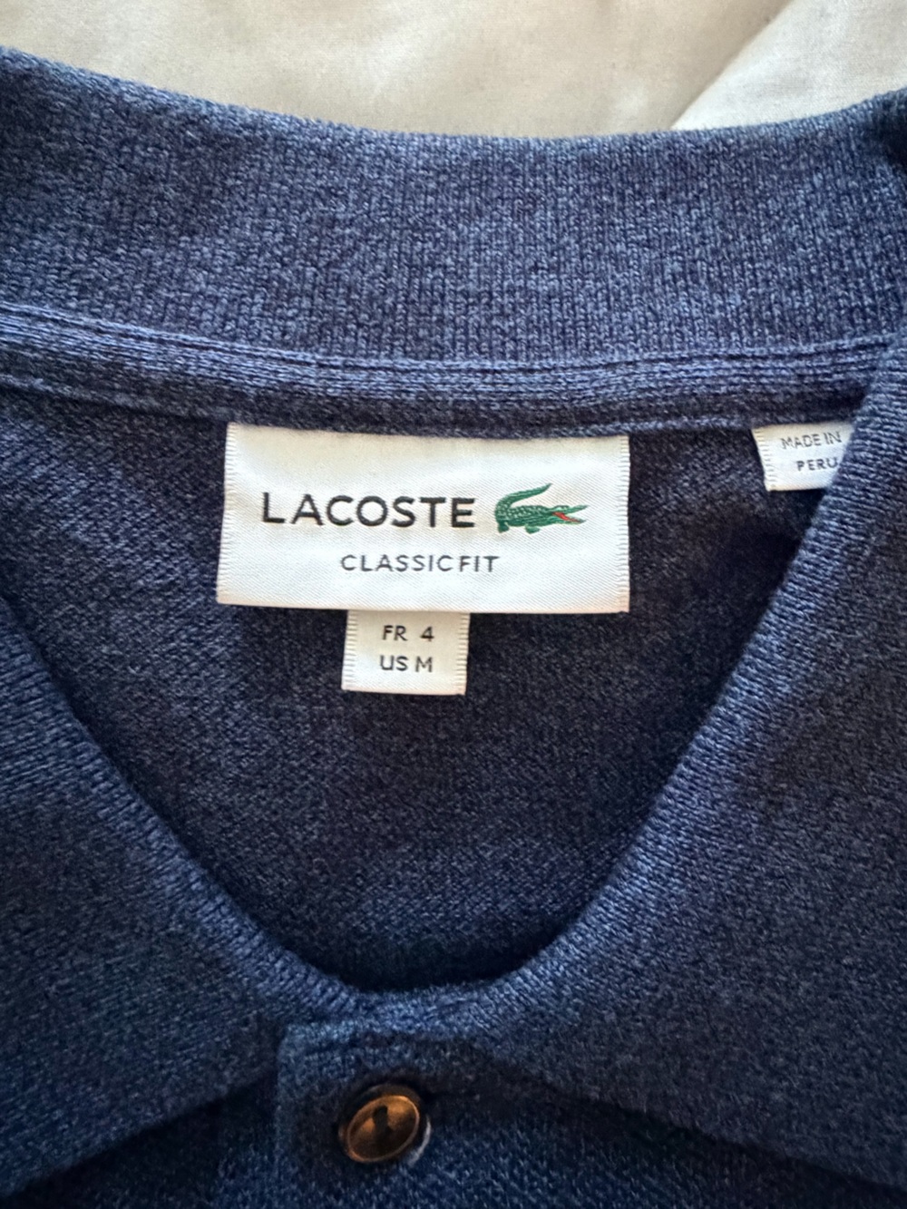 Lacoste Men's Long-Sleeve Polo Shirt - Navy - Picture 4 of 7